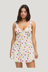 Dreamer Chiffon Mini Dress - Amalfi — model side