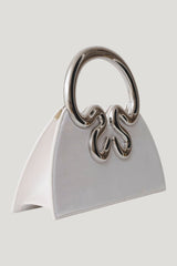 Elianne Satin Frame Clutch Bag — model side