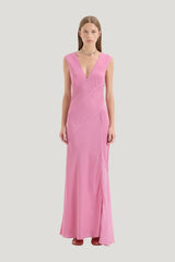 Elin Panelled Gown — model front