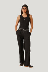 Ribbed Emblem Vest Top - Core — model front