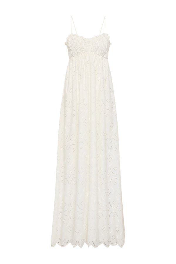 Etta Maxi Dress Bianca Broderie — packshot