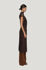 Eva Split Tunic Top — model side
