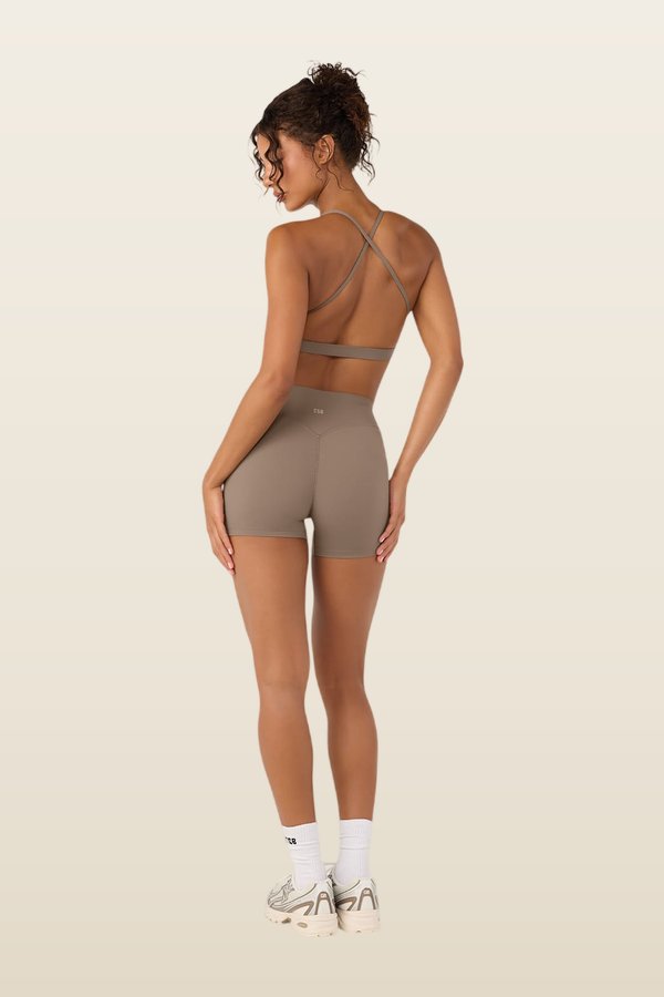 Fade Invisible Scrunch Shorts — model back