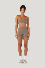 Fade Invisible Scrunch Shorts — model front