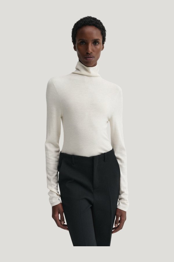 Farra Turtleneck Top, — model side