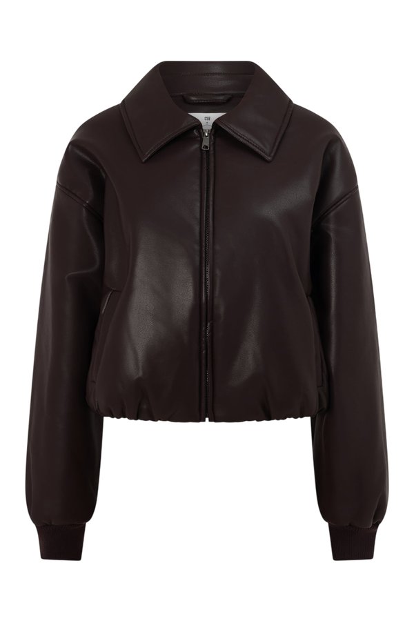 Faux Leather Bomber Jacket — packshot