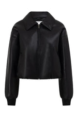 Faux Leather Bomber Jacket — packshot