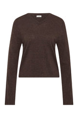 Fine Merino V Neck Sweater - Mulch — packshot