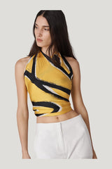 Flag Silk Scarf — model front