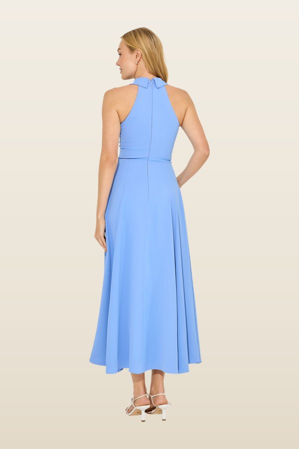 Flowy Collar Maxi Dress — model back