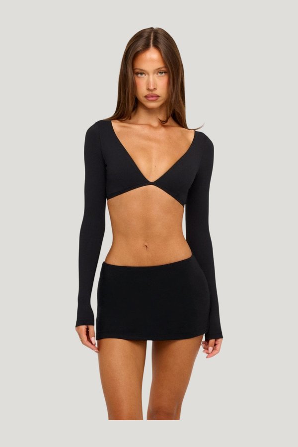 Form Contour Long Sleeve Crop — model front