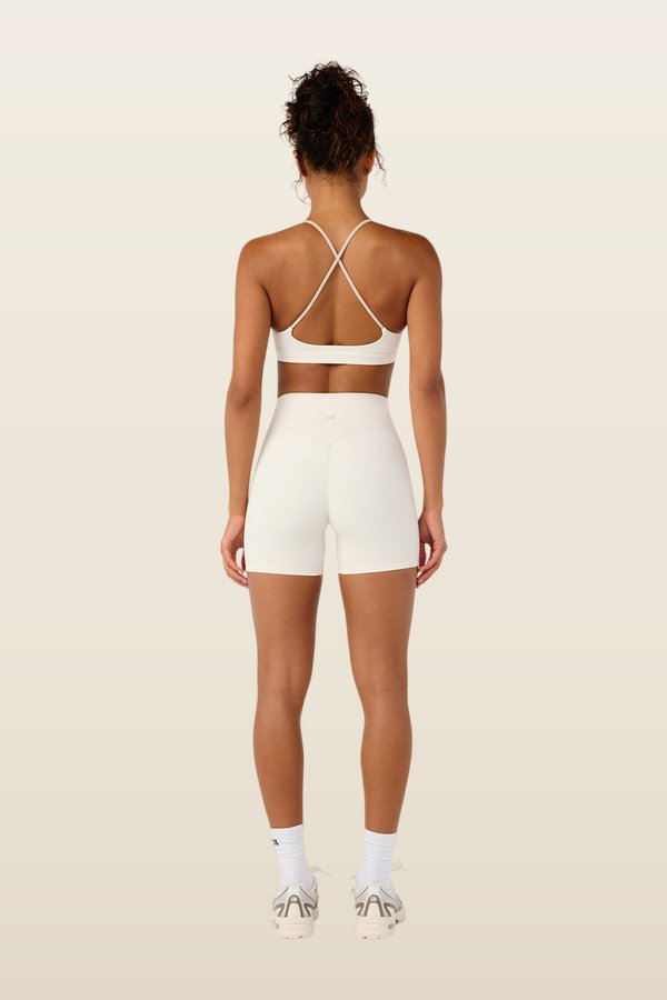 Form Invisible Scrunch High Waist Shorts | Vanilla — model back