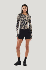 Foundation Long Sleeve Top In Leopard — model front