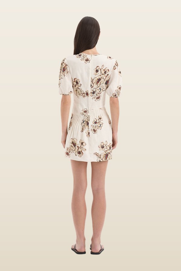 Freja Puff Sleeve Mini Dress — model back