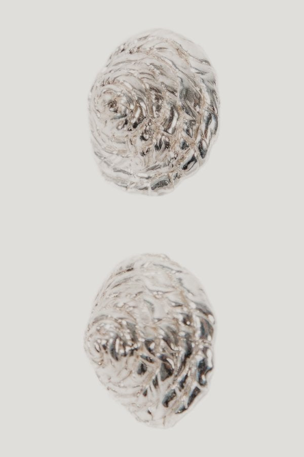 Frida Earrings by Corali - Silver — model side
