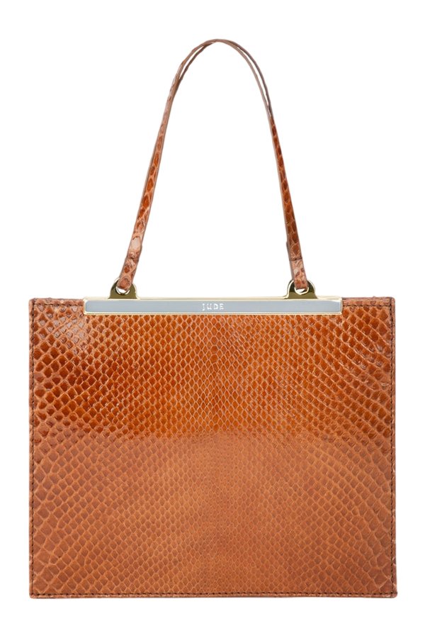 Gaia Mini Bag Tan Python Leather — packshot