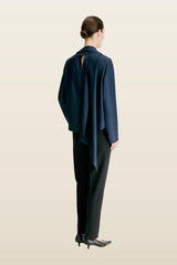 GALA Silk twill scarf top — model back