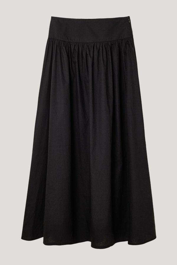 Gathered Maxi Cotton Skirt — extra