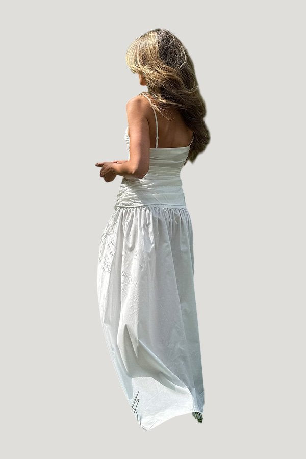 Gathered Maxi Cotton Skirt — extra