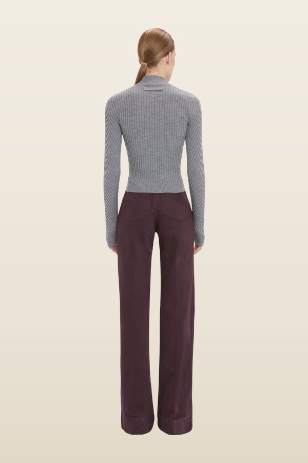 Georgia Jumper In Grey Marl — model back