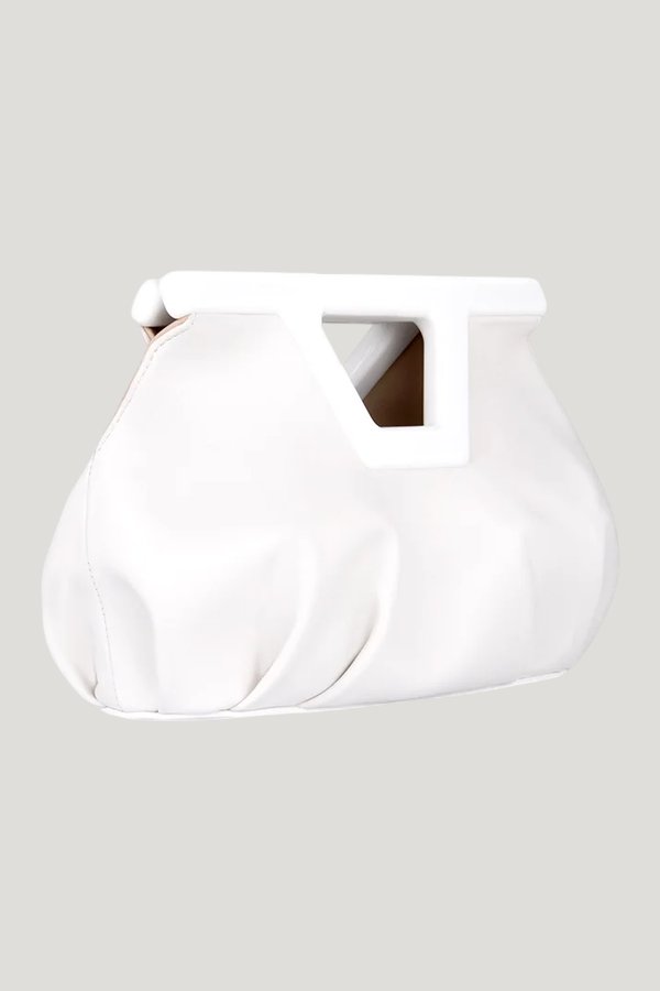 Micro Georgia In White Leather — model front