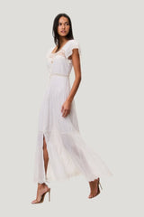Georgine Cotton Lace Maxi Dress — model side