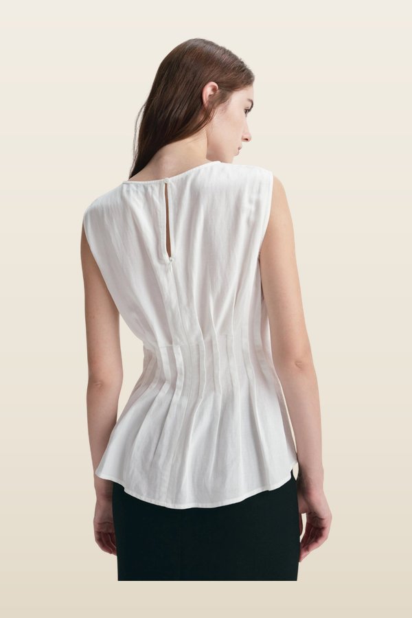 Giulietta Pintuck Top — model back