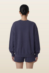 H&W Crest Embroidered Crewneck — model back