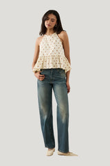 Halter Back Top — model front