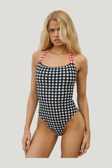 Halter Tie One Piece — model front