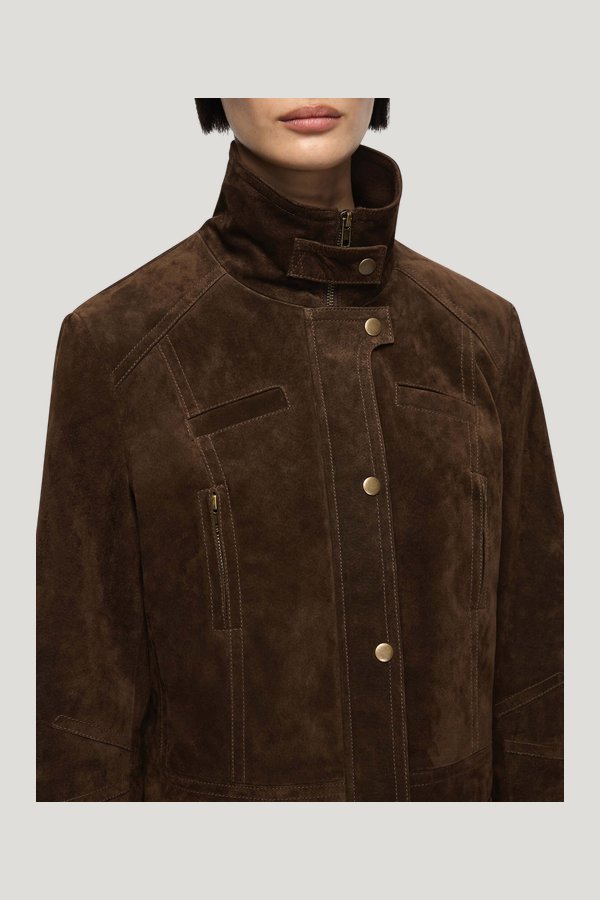 Hunter Suede Jacket — model side