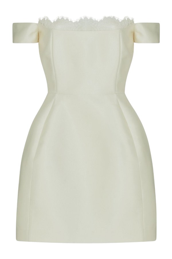 Idaira Mini Dress In Ivory Twill — packshot