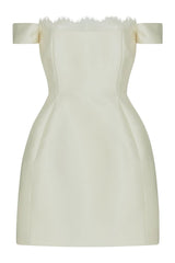 Idaira Mini Dress In Ivory Twill — packshot