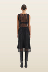 Ingrid Lace Midi Skirt — model back