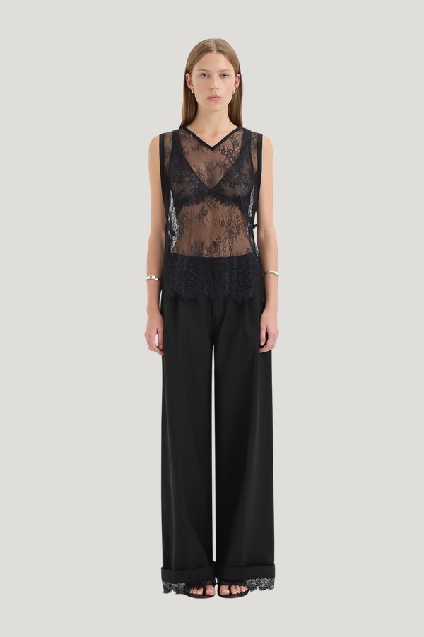 Ingrid Lace Top — model front