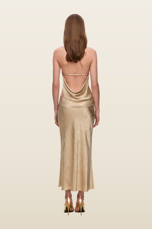 Jacquard Champaca skirt — model back