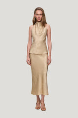 Jacquard Champaca skirt — model front