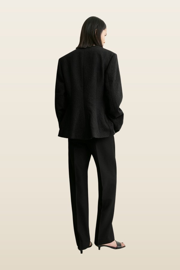 Jacquard cotton jacket — model back