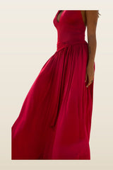 Jersey Open Back Maxi Dress — model back