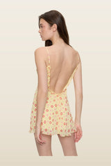 Josie Floral Mini Dress - Sparklers — model back