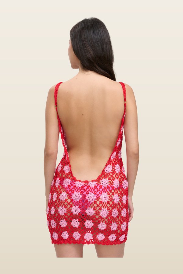 Julie Crochet Coverup - Crochet — model back