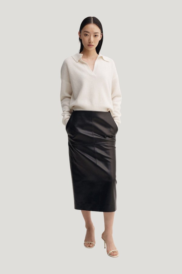Kaia Collar Sweater, — model front