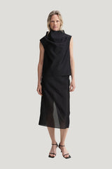 Kiera Organza Top, — model front