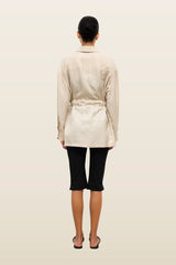 Kim Drawstring Jacket — model back