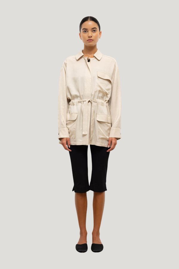 Kim Drawstring Jacket — model front