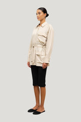 Kim Drawstring Jacket — model side