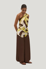 Kortez Top Mila Geometric Print — model side