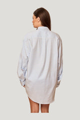 La Jolla Shirt - Sky Gingham — model side