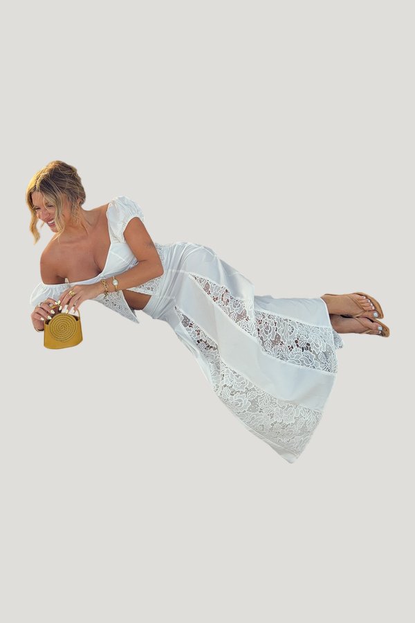 Lace Detail Maxi Skirt — extra
