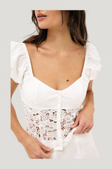 Lace Detail Top — model front